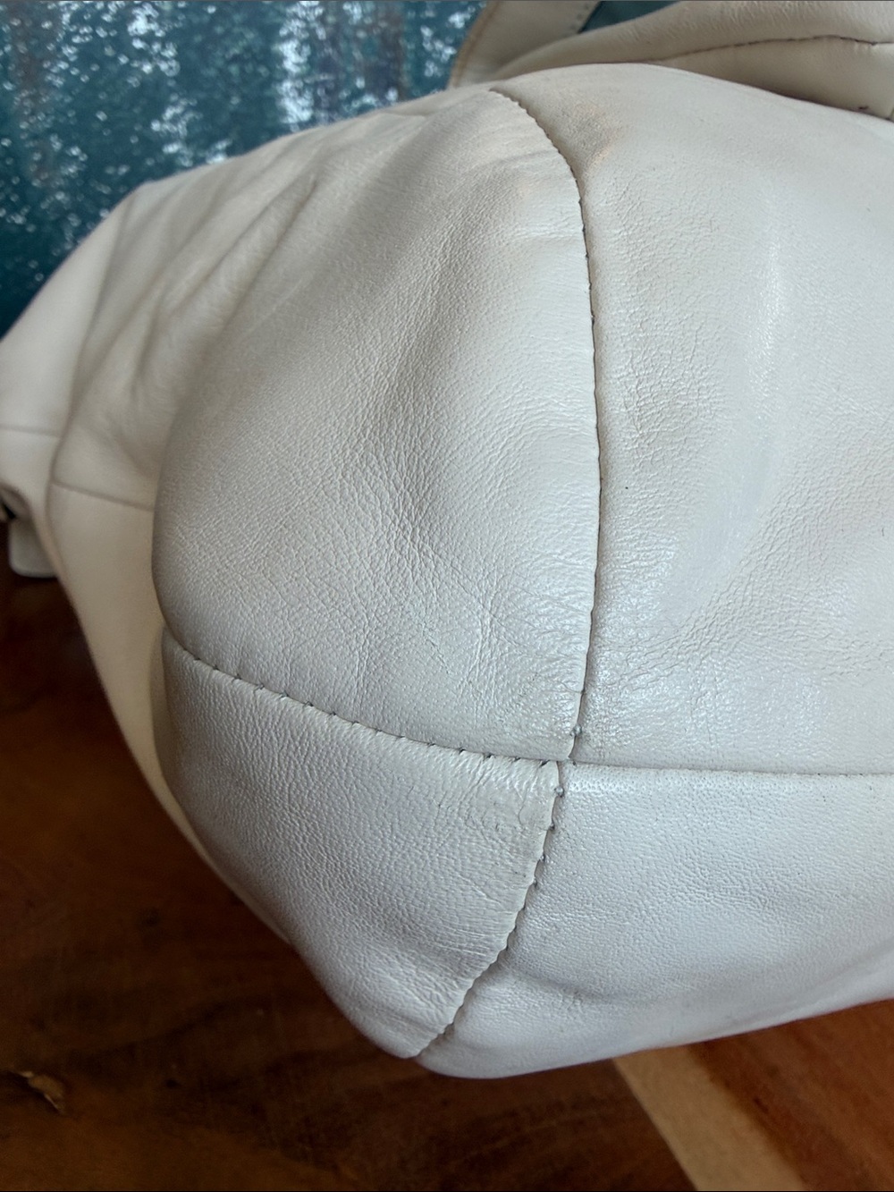Coach Old Money Y2K 2010 Kristin Slouchy Off White Leather Hobo Bag VGUC - Picture 14 of 16